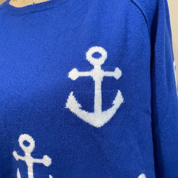 NWT Anthropologie Brodie Anchors Away Cashmere Sweater Medium B-1148 - Picture 6 of 6